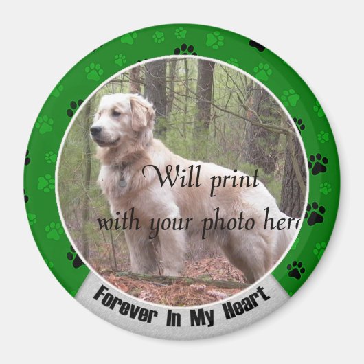 永遠に私のハート犬または猫記念碑 マグネット (正面)