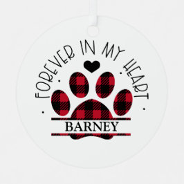 永遠に私のハート、犬、ペット記念碑 メタルオーナメント