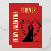 永遠に私のバレンタインになって  ゴールド ブラッシュ フォイル 箔シーズンカード (正面/裏面)