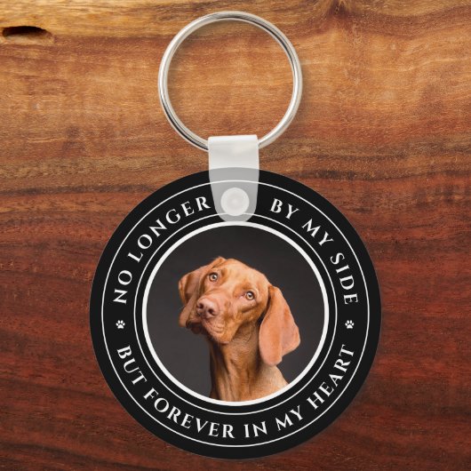 永遠に私のペットのハート記念記念の写真で キーホルダー (正面)