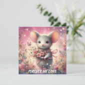 永遠に私の愛のマウス水の色のフローラバレンタイン シーズンカード (スタンド正面)