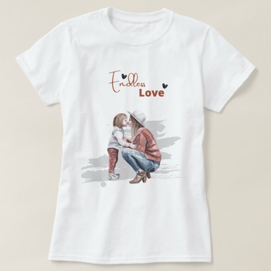 「永遠に私の赤ん坊の女の子：母愛Tシャツ Tシャツ (デザイン正面)