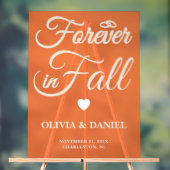 永遠に秋 | 秋パーソナライズされた結婚の アクリルサイン (ニュートラル)
