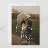 永遠に素敵なリングを持ってシンプルいるエレガントと 案内状 (正面)