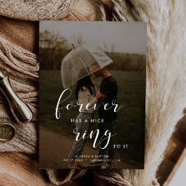 永遠に素敵なリングを持ってシンプルいるエレガントと 案内状