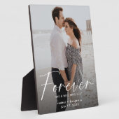 永遠に素敵なリングフォト婚約 モダン フォトプラーク (側面)