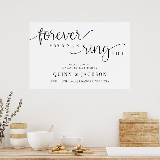 永遠に素敵な響きがする婚約発表ポスター ポスター (キッチン)