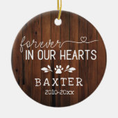 永遠に素朴ハートの前足で セラミックオーナメント (正面)