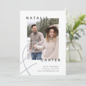 永遠に結ばれた | 現代の写真エンゲージメント 案内状 (スタンド正面)