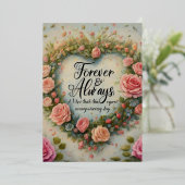 永遠に結婚の記念日 箔招待状 (立ち正面)