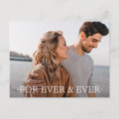 永遠に結婚式のために日付を保存 案内ポストカード (正面)