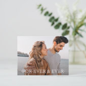 永遠に結婚式のために日付を保存 案内ポストカード (スタンド正面)