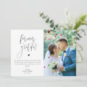 永遠に結婚感謝感謝していの写真カード サンキューカード (スタンド正面)