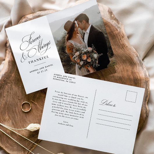 永遠に結婚感謝 ポストカード