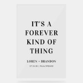 永遠に結婚歓迎さモダンれる アクリルサイン (正面)