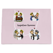 永遠に続く可愛い夫婦おもしろい漫画 ラージペーパーバッグ (正面)