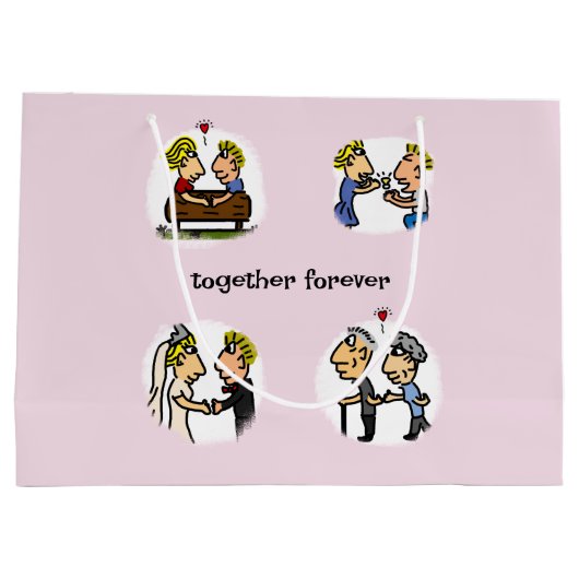 永遠に続く可愛い夫婦おもしろい漫画 ラージペーパーバッグ (裏面)