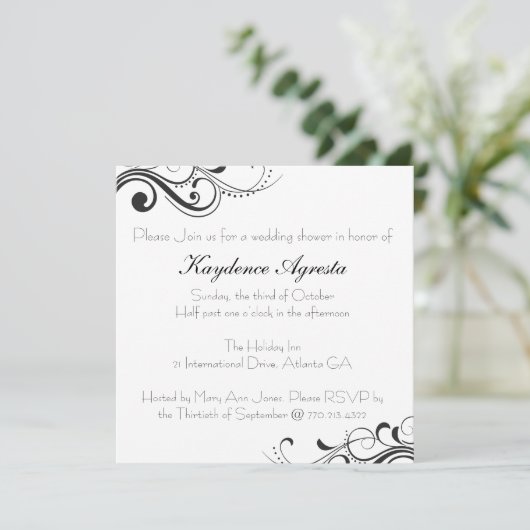 永遠に続く愛ウェディングシャワーの招待状 招待状 (スタンド正面)