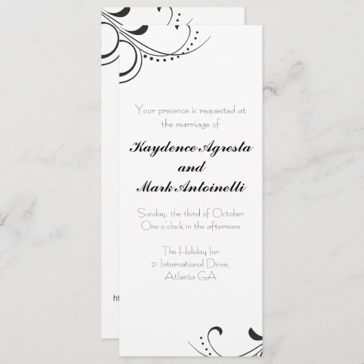 永遠に続く愛カスタムの結婚式招待状 招待状 (正面/裏面)