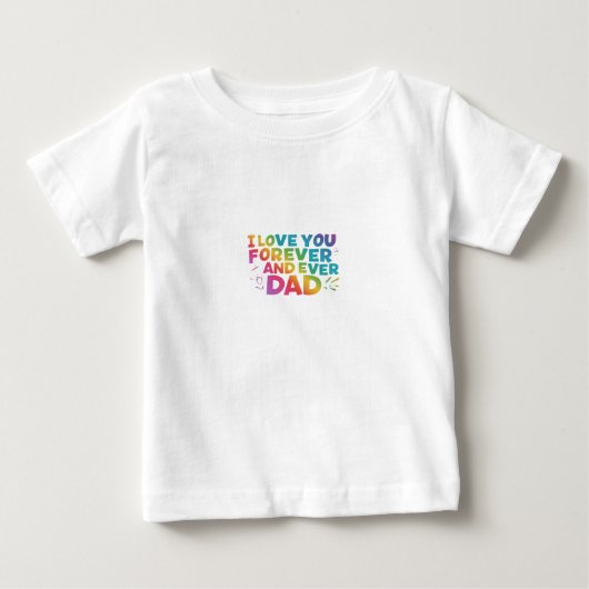 永遠に続く愛：パパ ベビーTシャツ (正面)