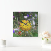 永遠に続く花 スクエア壁時計 (ホーム)