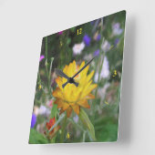 永遠に続く花 スクエア壁時計 (傾斜)