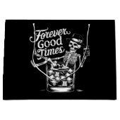 永遠に良い時間おかしいハロウィーンスカル ラージペーパーバッグ (正面)