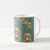 永遠に若い：黄金の愛が時間に刻まれる コーヒーマグカップ (正面右)