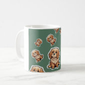 永遠に若い：黄金の愛が時間に刻まれる コーヒーマグカップ (正面左)