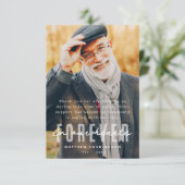 永遠に記念撮影ハートモダン写真 サンキューカード (スタンド正面)