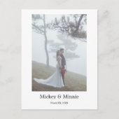 永遠に記憶されるオーダーメイドの結婚式写真ポストカード ポストカード (正面)