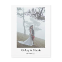 永遠に記憶されるオーダーメイドの結婚式写真ポストカード