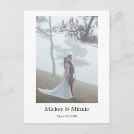 永遠に記憶されるオーダーメイドの結婚式写真ポストカード ポストカード