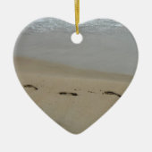 永遠に足跡を残す砂のオーナメント セラミックオーナメント (正面)