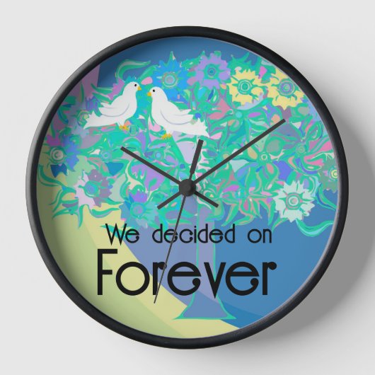 永遠に選ばれた2羽の鳩 壁時計 (正面)