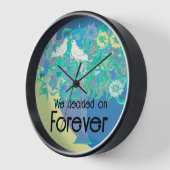 永遠に選んだ2羽の鳩 壁時計 (傾斜)