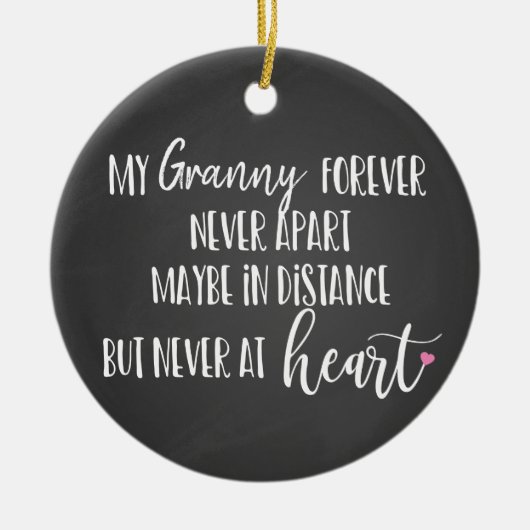 永遠に離れない祖母を愛する セラミックオーナメント (正面)