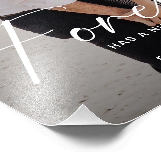 「永遠に響く素敵な名前」モダンな写真付きエンゲージメントプリント フォトプリント            (角)