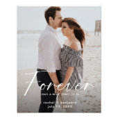 「永遠に響く素敵な名前」モダンな写真付きエンゲージメントプリント フォトプリント            (正面)