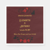 永遠に魅了さ結婚れた スタンダードランチョンナプキン (正面)