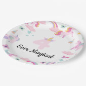 永遠に魔法のような、ユニコーンの誕生日、虹 ペーパープレート (アングル)