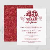 「永遠に40年」40周年結婚式招待状 (正面/裏面)