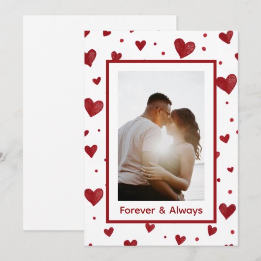 永遠に & いつだって バレンタインデー オーダーメイド カード (正面/裏面)