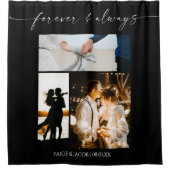 永遠に & いつも モダンな写真 コラージュ シャワーカーテン (正面)