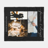 永遠に & いつも モダンな写真 コラージュ フリースブランケット (正面(横))