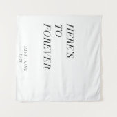 永遠に - 名前と日付をカスタマイズ可能 タペストリー (正面(横))