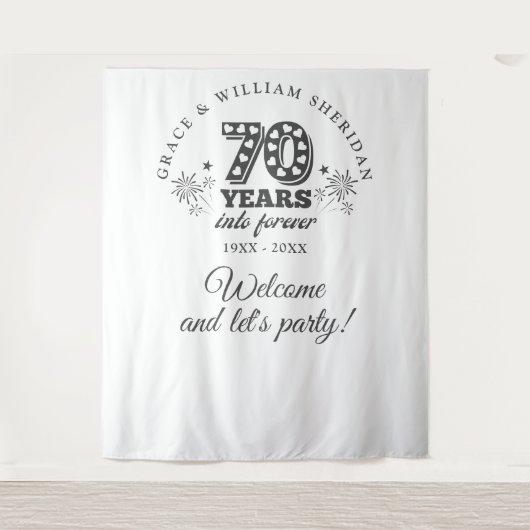 「永遠に」70周年フォトバックドロップ タペストリー (正面)