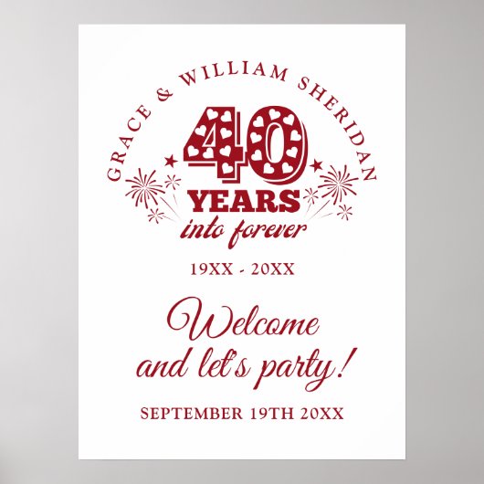 永遠にRuby 40th Anniversary Welcome Signへ ポスター (正面)
