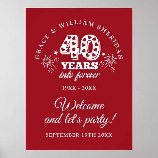 永遠にRuby 40th Anniversary Welcome Signへ ポスター (正面)