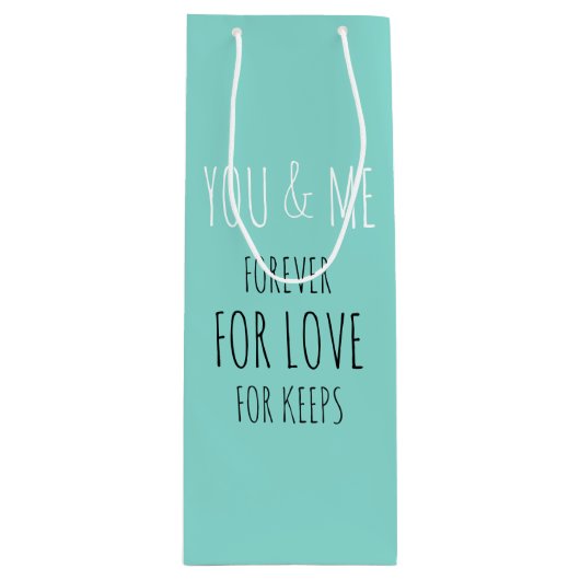 永遠のあなたと私のパーティー景品 ワインシャワーパーティー ワインギフトバッグ (正面)